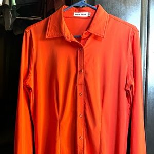 Ranch Dressn’ Coral rodeo shirt Small